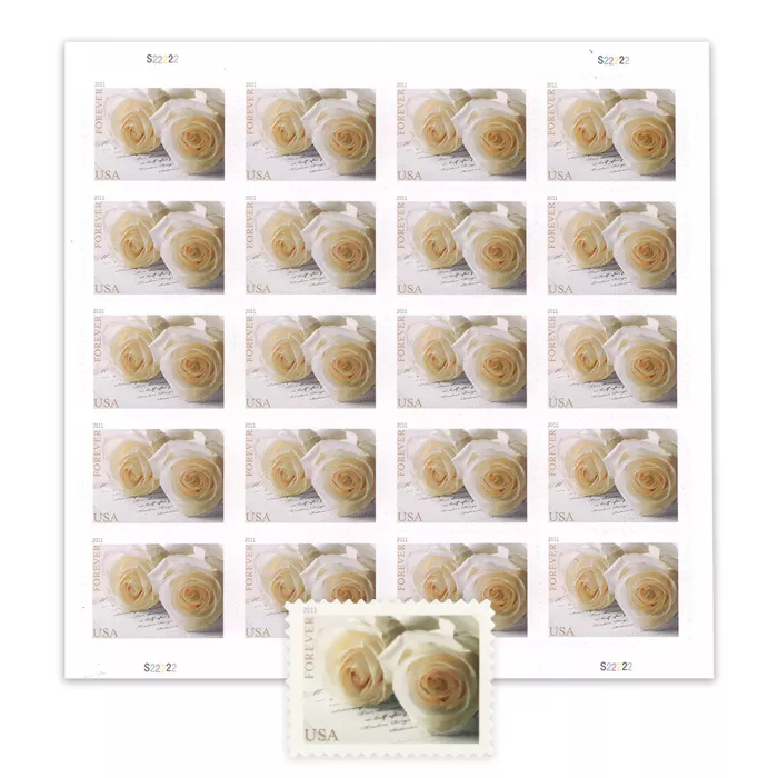 2011 Wedding Roses Commemorative stamps - Forever Stamps