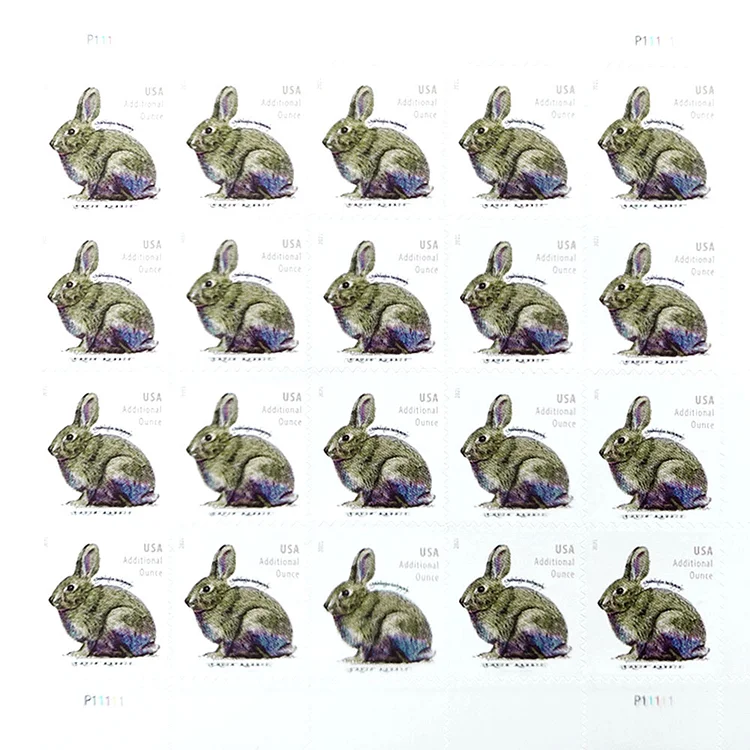 2021 Brush Rabbit Stamps - Forever Stamps