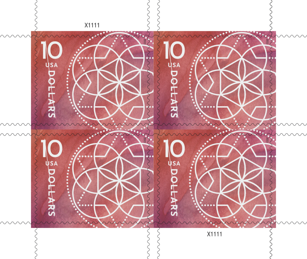 2023 $10 Floral Geometry Stamps - Forever Stamps