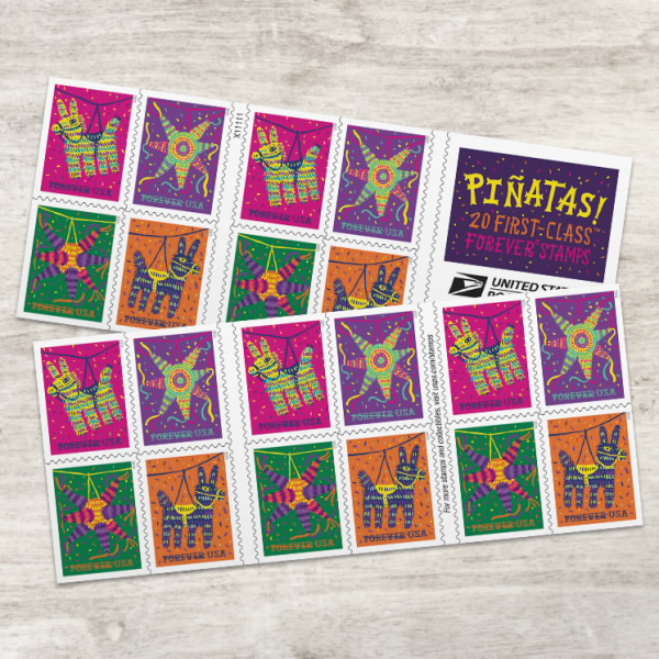2023 Piñatas! Stamps 100 PCS - Forever Stamps