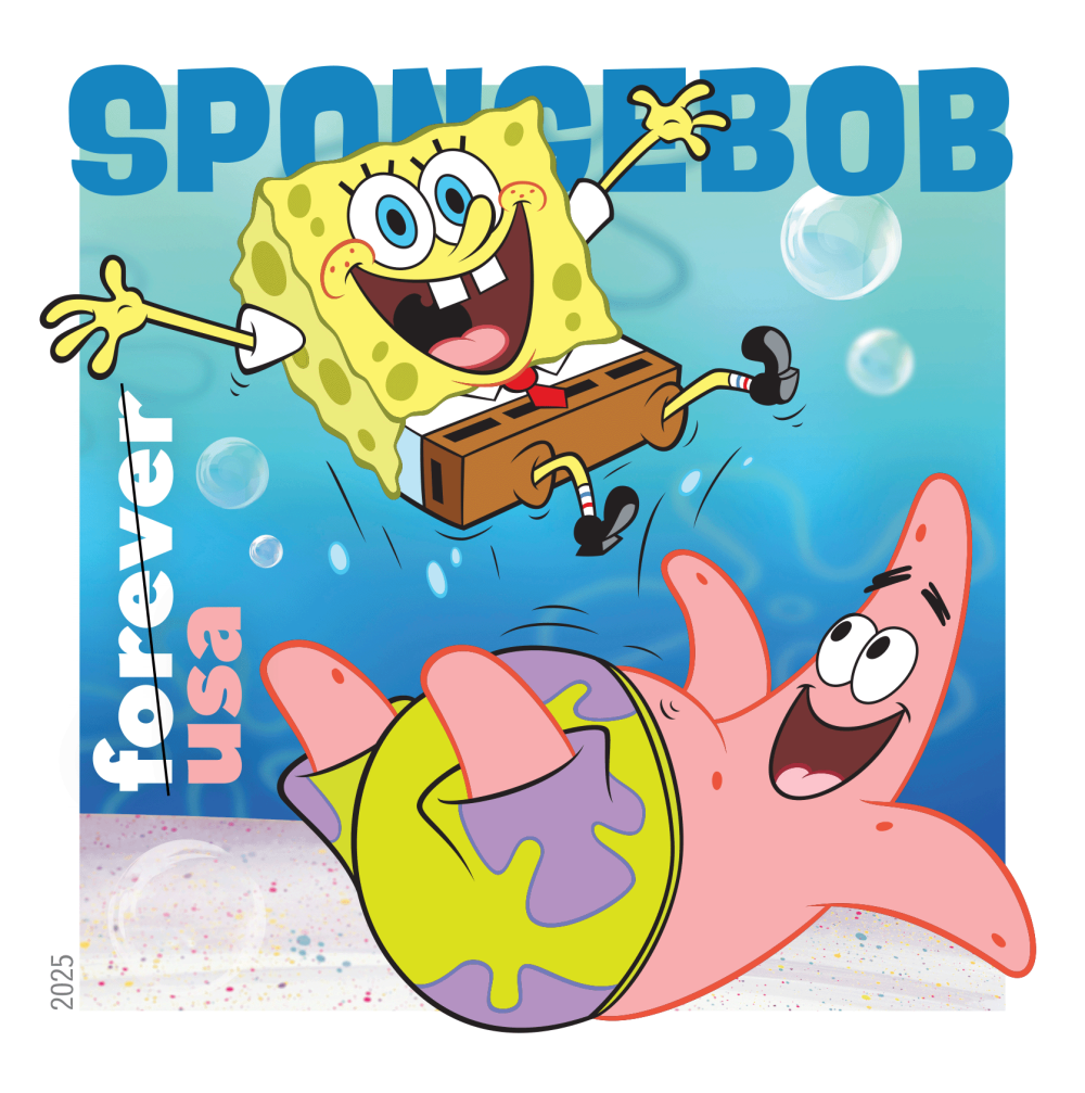 2025 SpongeBob Squarepants Stamps 80 pcs - Forever Stamps