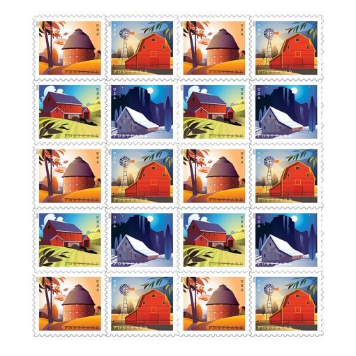 2021 Barn Postcard stamps - Forever Stamps