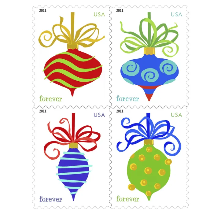 2011 Holiday Baubles - Forever Stamps