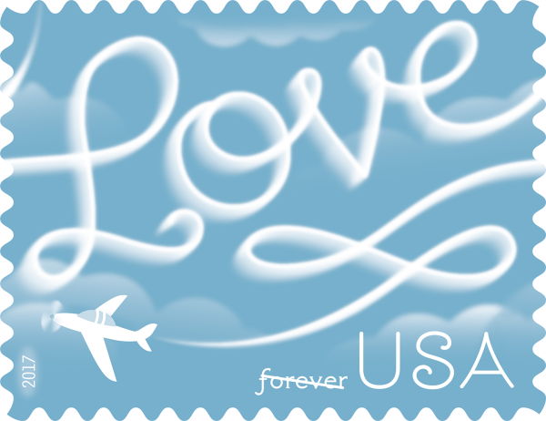 2017 Love Skywriting Stamps - Forever Stamps