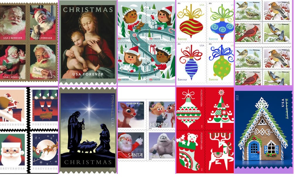 Christmas Stamp Blind Box 300 PCS BIG SALE，100 PCS of 3 styles - Forever Stamps