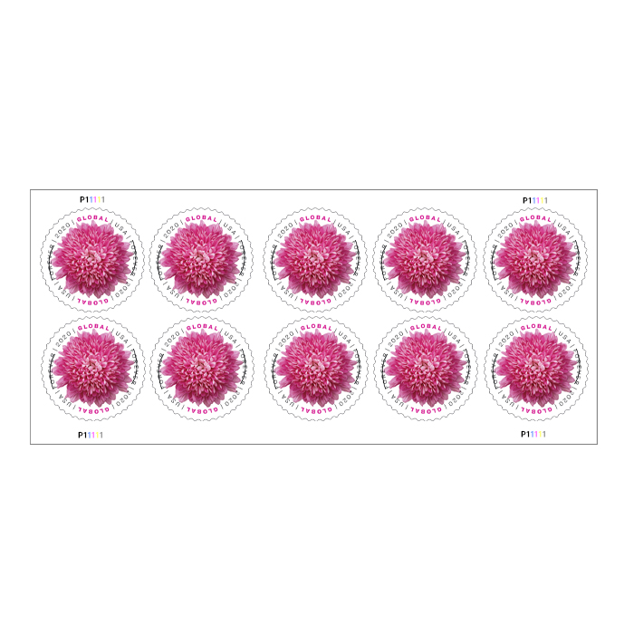 2020 Globe Chrysanthemum First-Class Mail International® - Forever Stamps