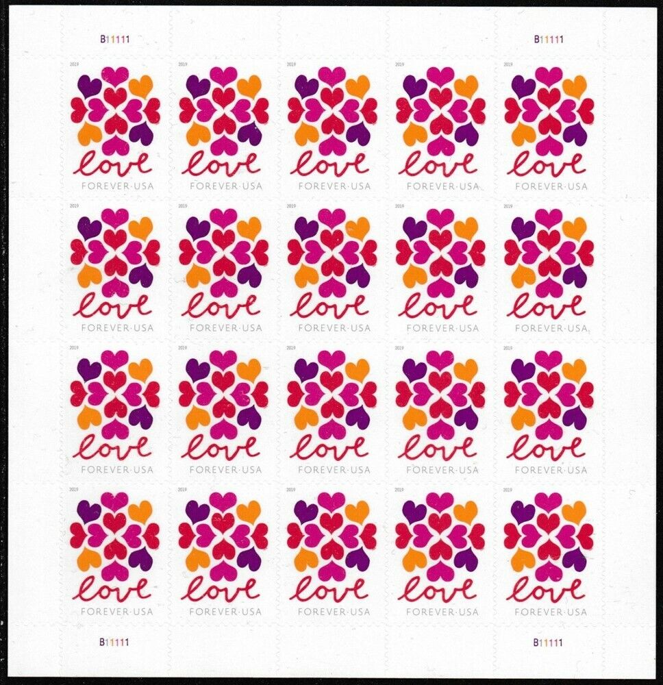 Hearts Blossom Forever Stamps 2019 - Forever Stamps