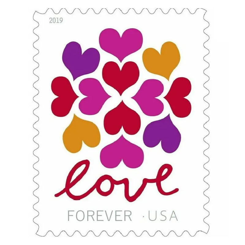Hearts Blossom Forever Stamps 2019 - Forever Stamps