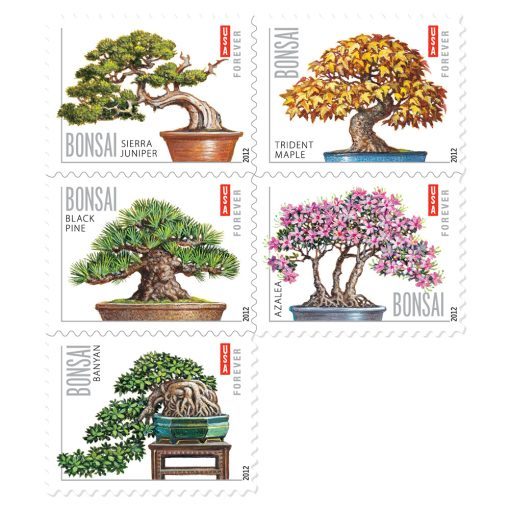 2012 Bonsai Tree stamps - Forever Stamps