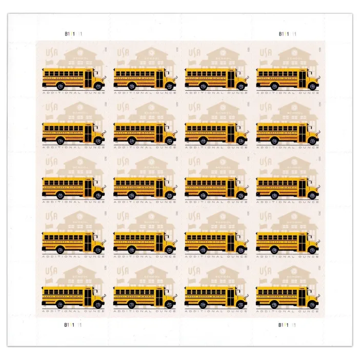 School Bus 2023 - Forever Stamps