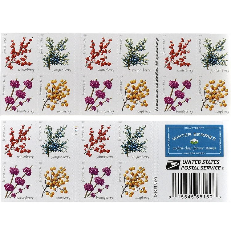 Winter Berries Forever Stamps 2019 - Forever Stamps