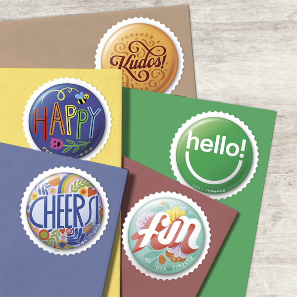 Pinback Buttons Stamps - Forever Stamps