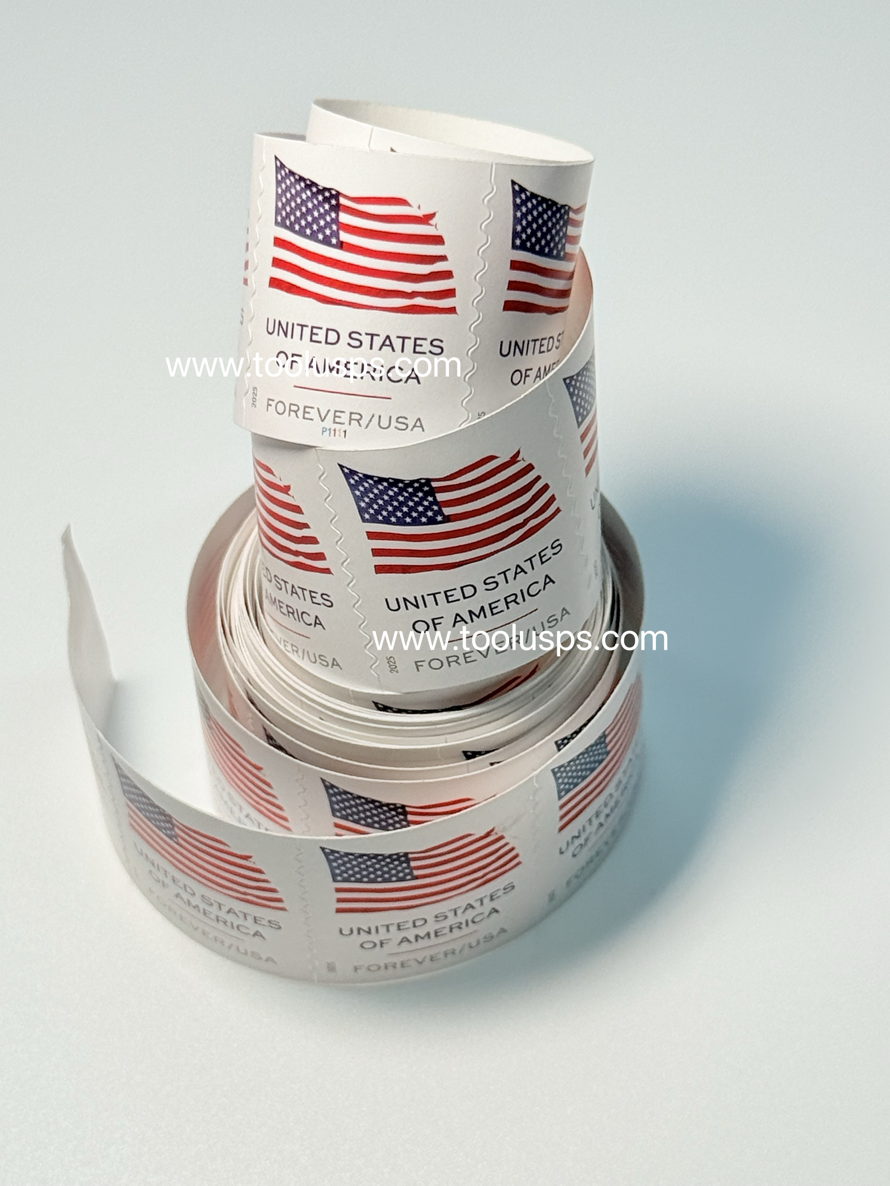U.S. Flag 2025 Stamps,Coil 100 pcs - Forever Stamps