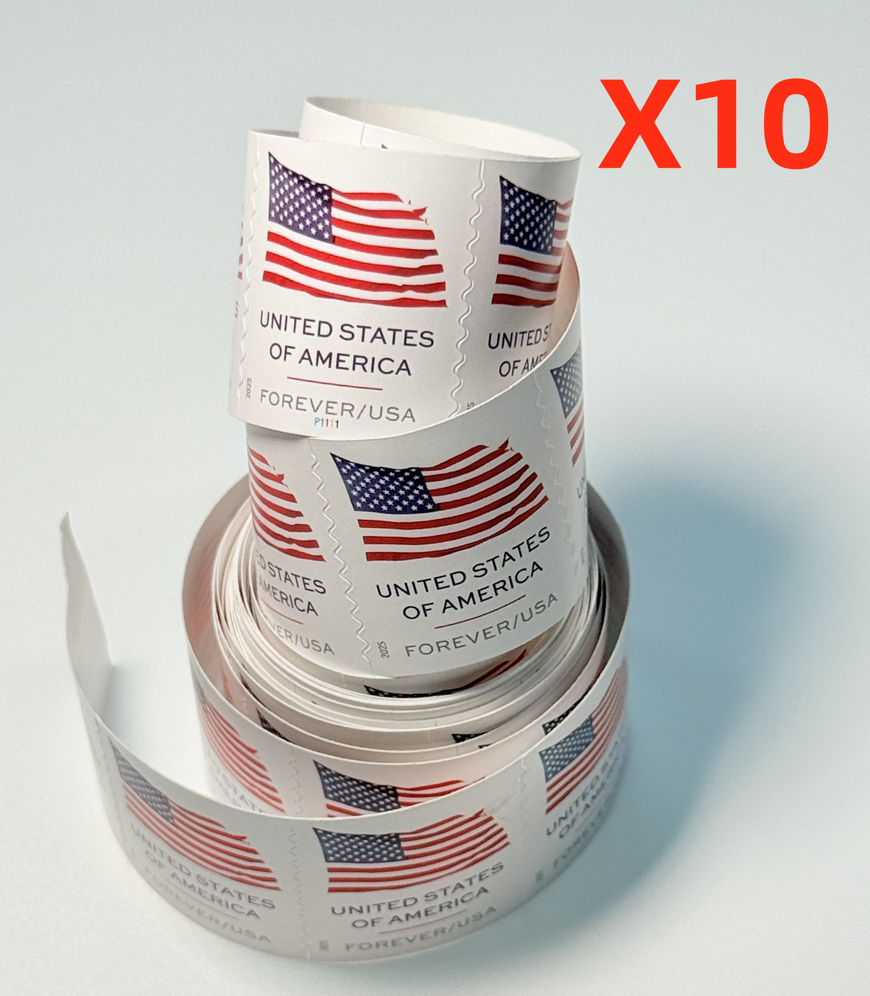 U.S. Flag 2025 Stamps 10 rolls - Forever Stamps
