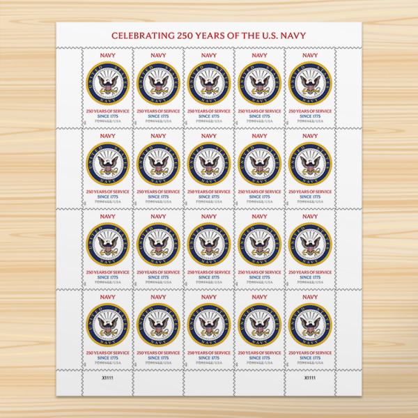 2025 U.S. Navy 250th Stamps 100 pcs - Forever Stamps